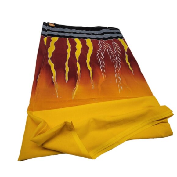 Womens Sarong Cotton Wrap, Handpainted Batik Wrapskirt Beach Pareo Beachwear-NEW - Picture 3 of 12